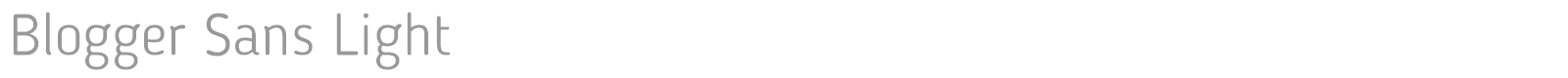 Blogger Sans font preview